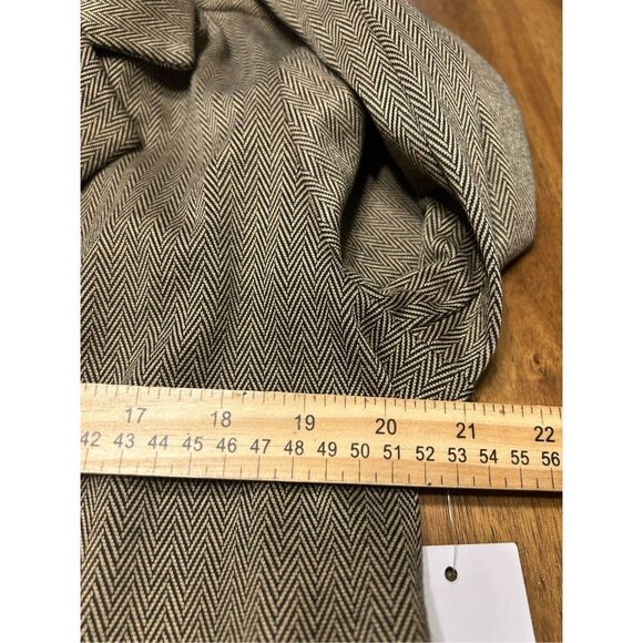NEW Croft & Barrow Comfort Stretch Petite Large Brown Herringbone Blazer Jacket - Picture 6 of 7